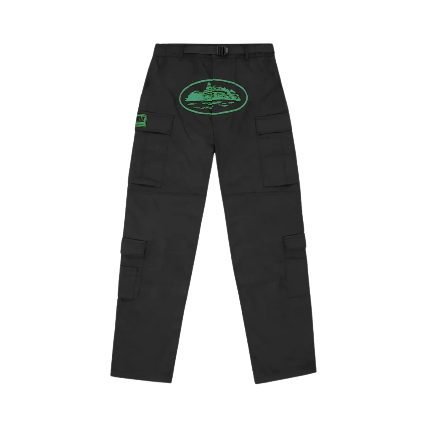Mula Guerillaz Black Green Cargo Pants - StraightFromThe.UK