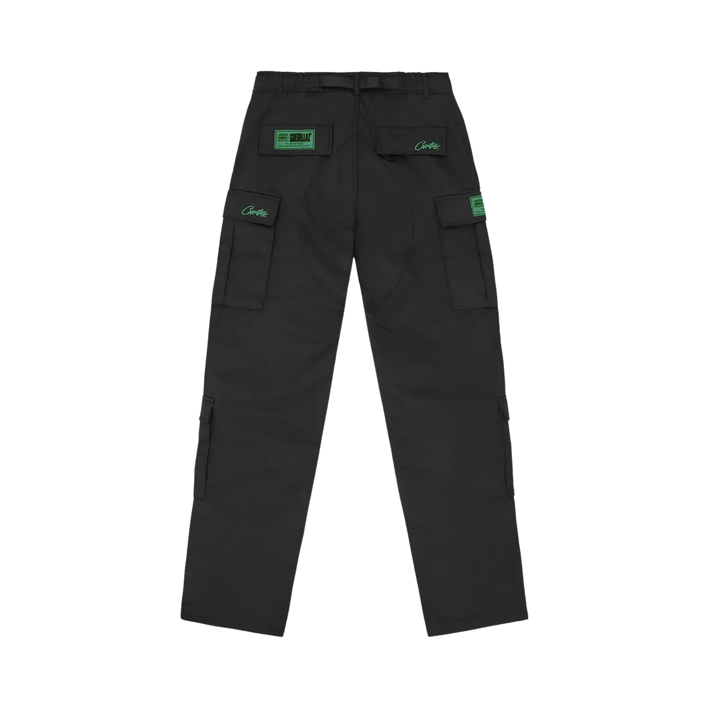 Mula Guerillaz Black Green Cargo Pants - StraightFromThe.UK