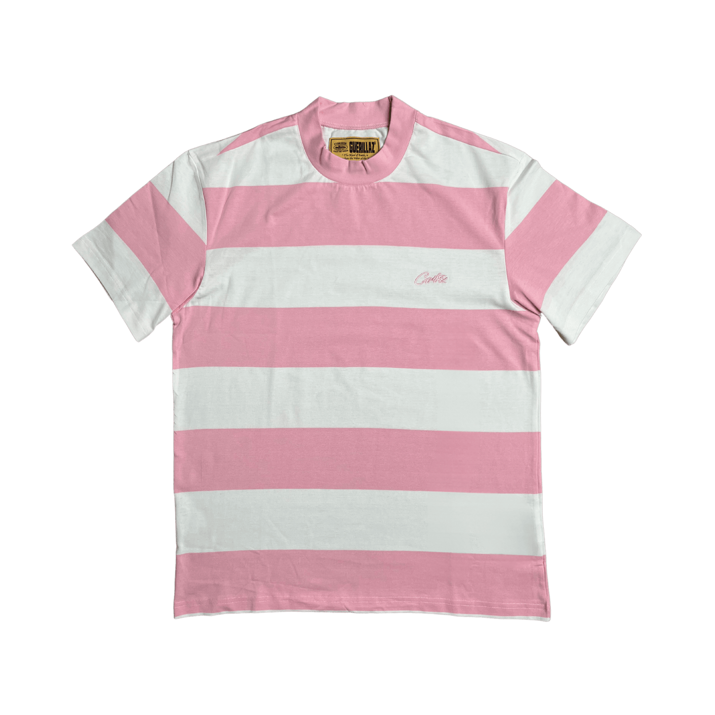 Allstarz Striped Tee White/Pink - StraightFromThe.UK