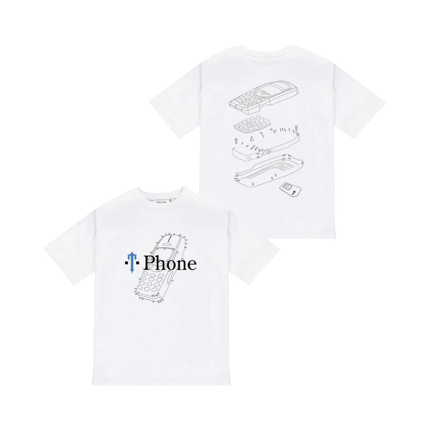 T Phone Tee - White - StraightFromThe.UK