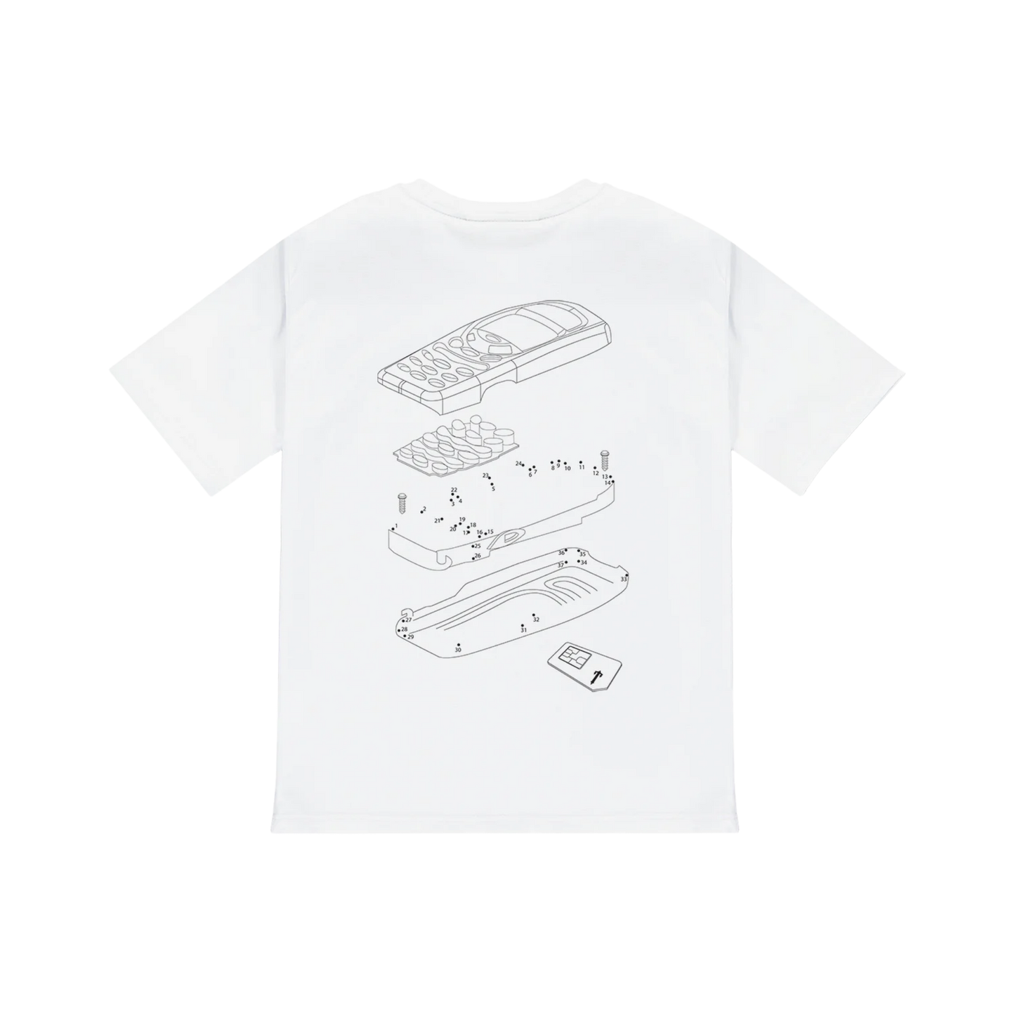 T Phone Tee - White - StraightFromThe.UK