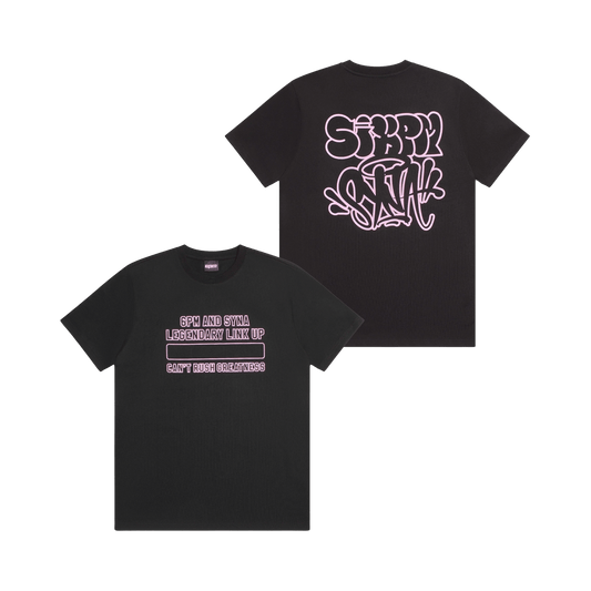 Link Up Tee – Black/Pink
