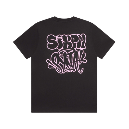 Link Up Tee – Black/Pink
