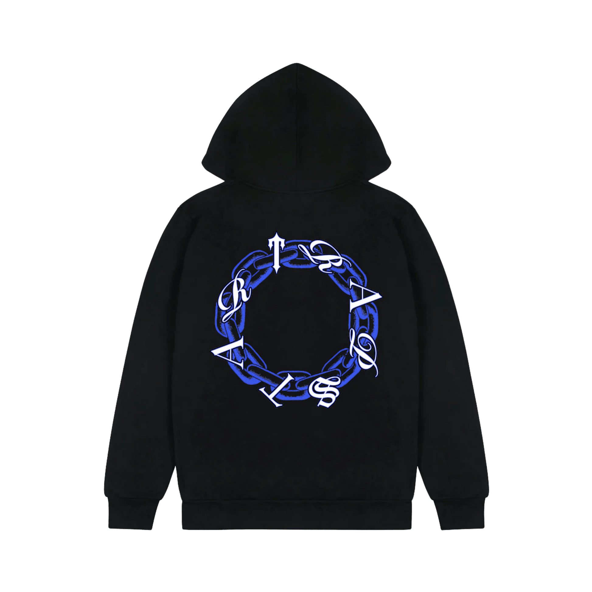 Chain Script Hoodie - Black/Ice - StraightFromThe.UK
