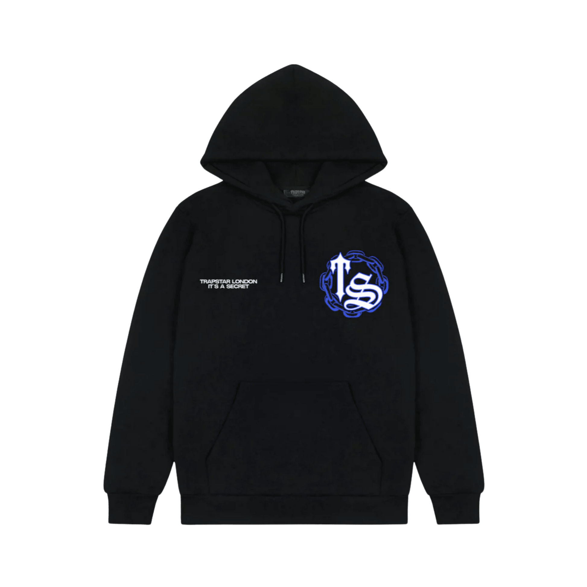 Chain Script Hoodie - Black/Ice - StraightFromThe.UK
