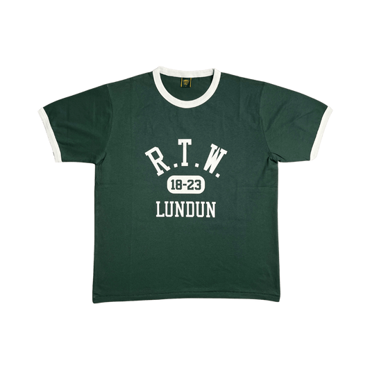 College Ringer T-Shirt Forest Green - StraightFromThe.UK