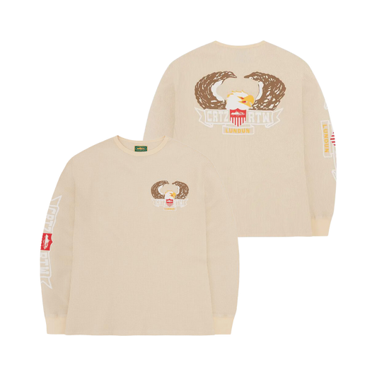 Dipset Eagle Waffle Longsleeve - Beige - StraightFromThe.UK