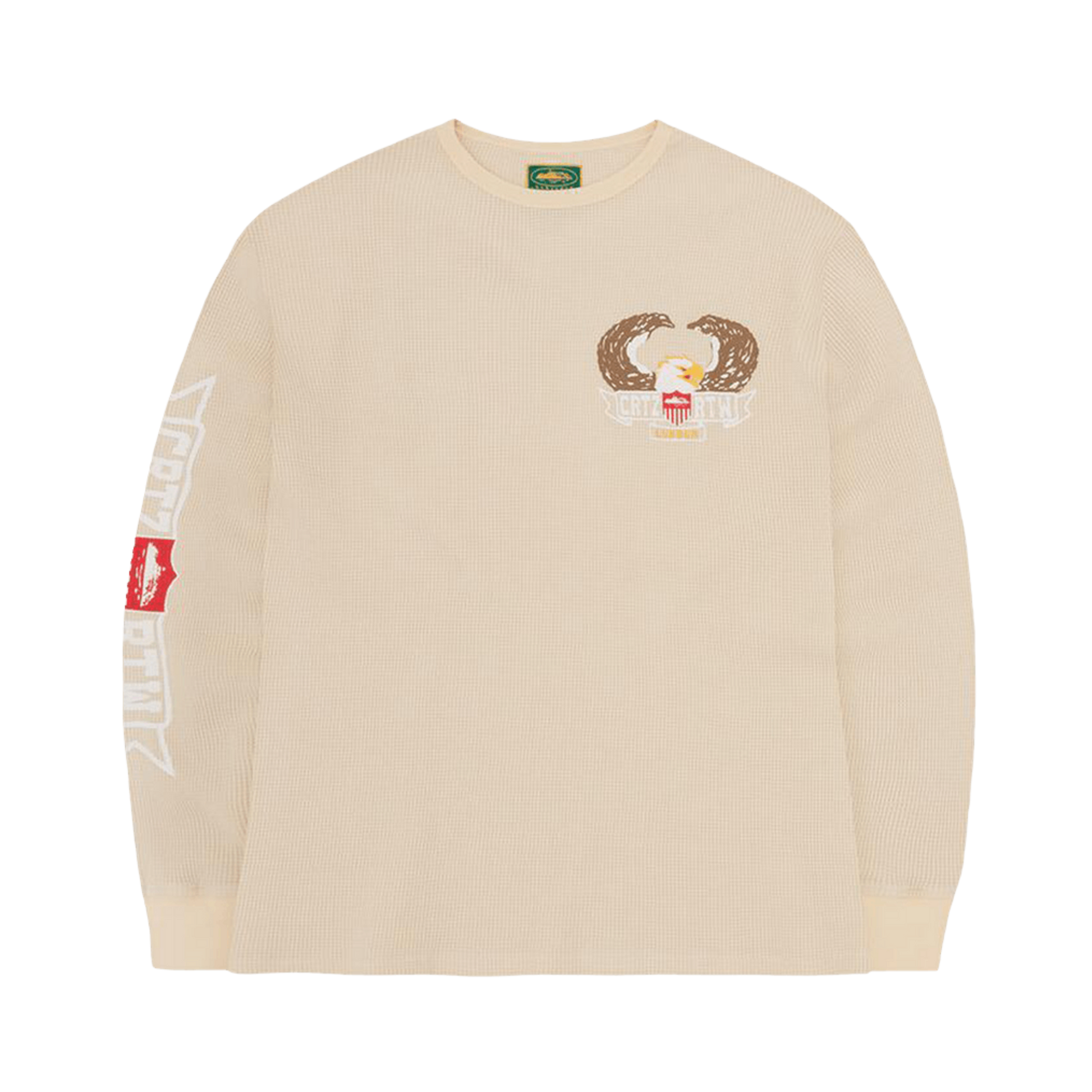 Dipset Eagle Waffle Longsleeve - Beige - StraightFromThe.UK