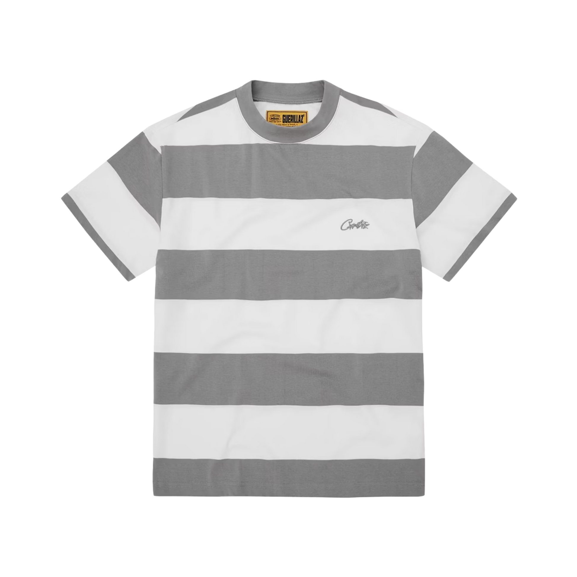 Striped Tee - Grey/White - StraightFromThe.UK