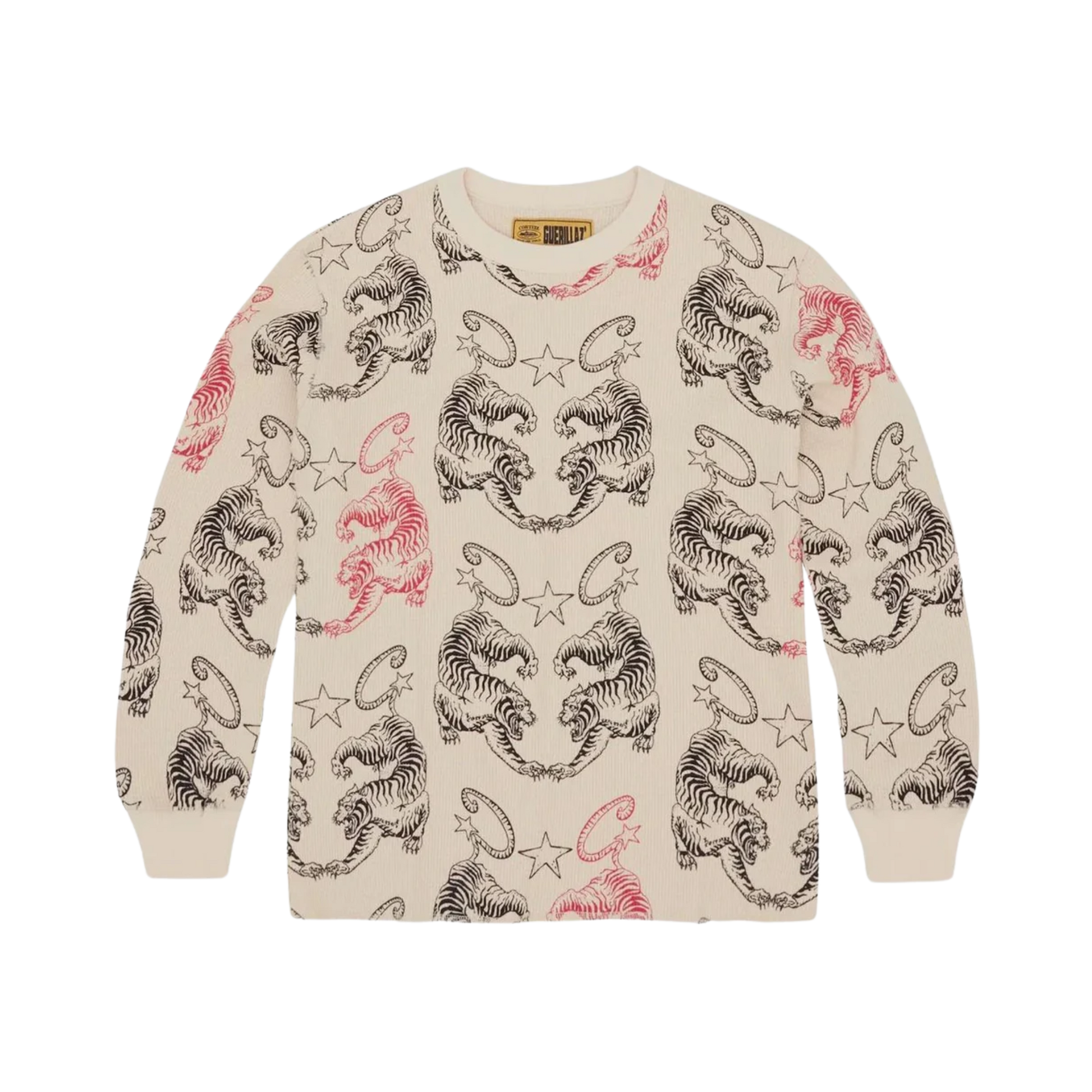 Tiger Waffle Longsleeve - Beige - StraightFromThe.UK