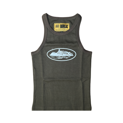 Womens Tank Top - Brown/Olive - StraightFromThe.UK