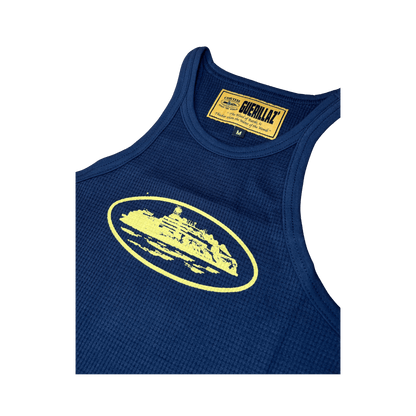 Womens Tank Top - Navy/Yellow - StraightFromThe.UK