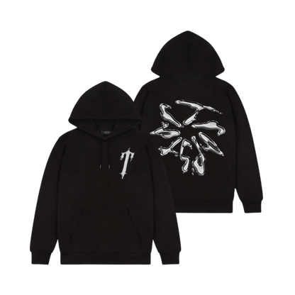 Liquid Chrome Hoodie - Black - StraightFromThe.UK
