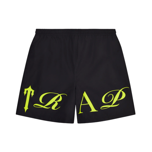 Script Shell Shorts - Black/Slime