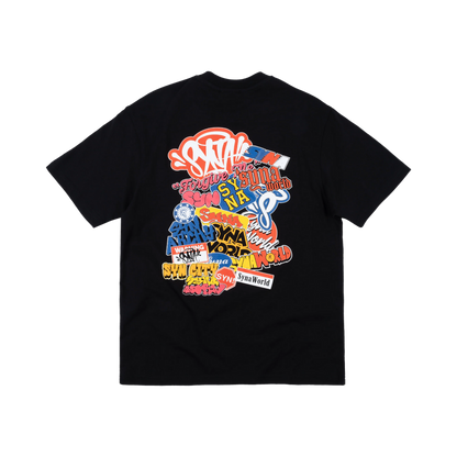 Sticker Tee - Black - StraightFromThe.UK