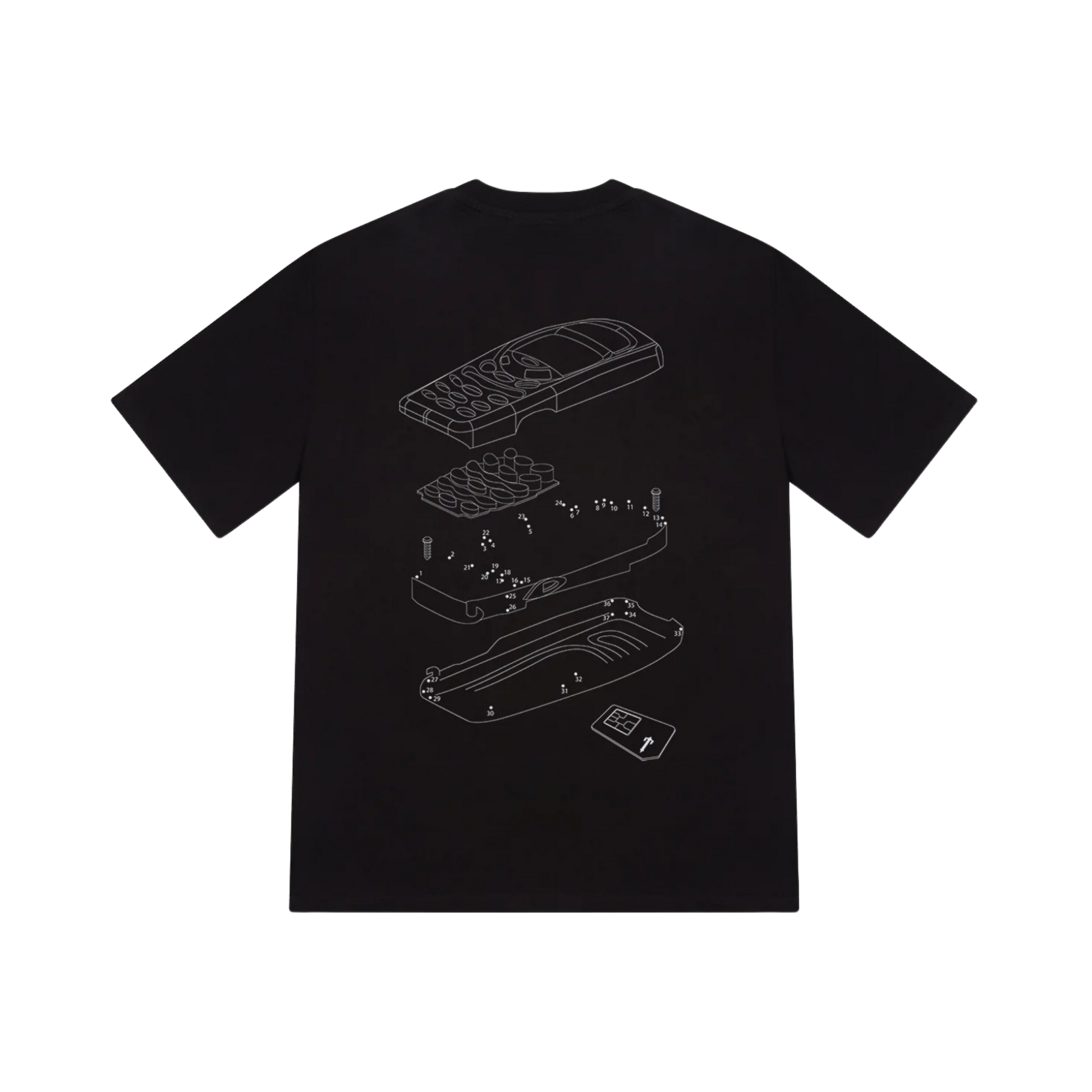 T Phone Tee - Black - StraightFromThe.UK