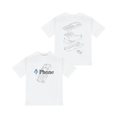 T Phone Tee - White - StraightFromThe.UK