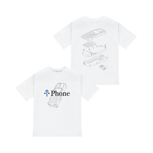 T Phone Tee - White - StraightFromThe.UK