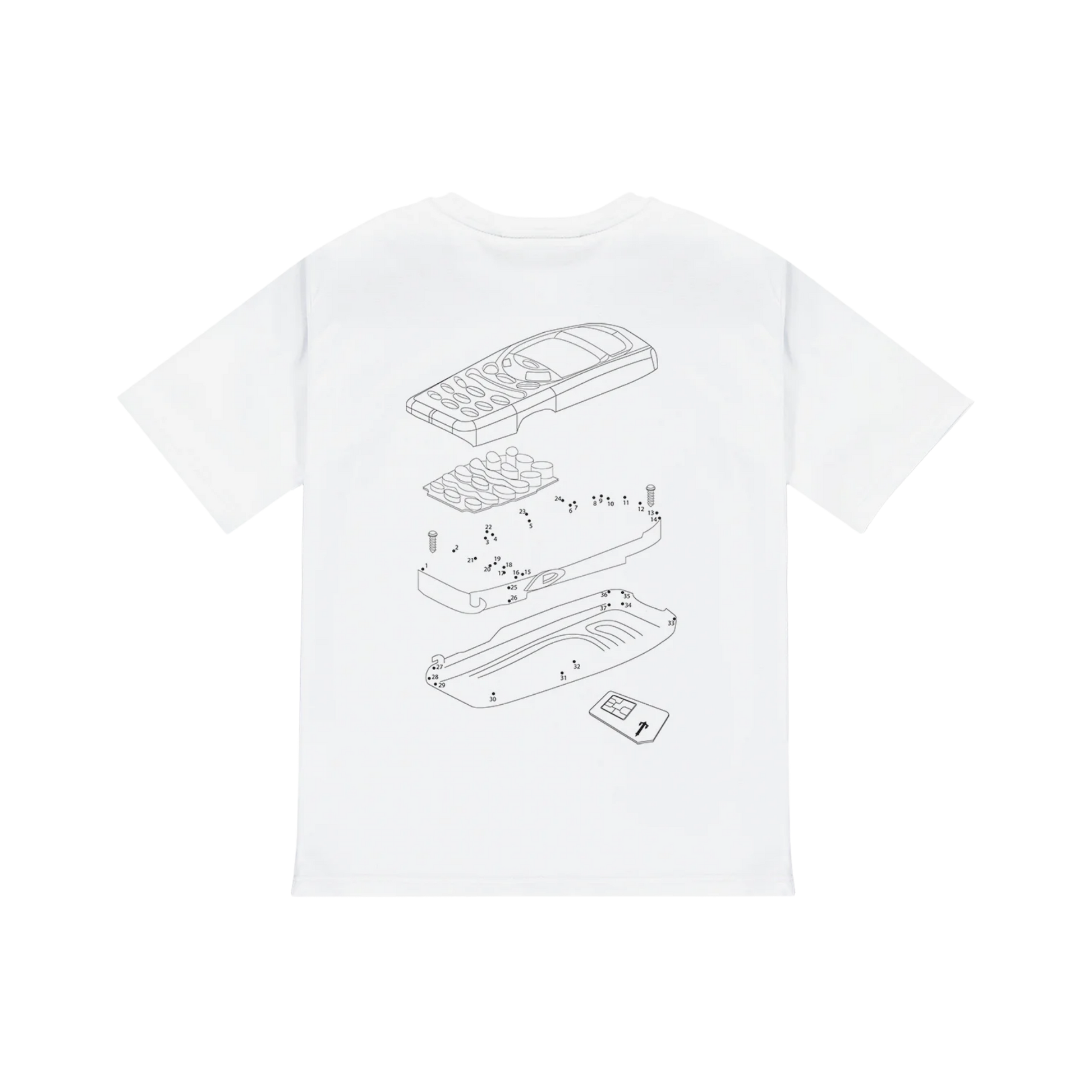 T Phone Tee - White - StraightFromThe.UK